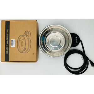 Heated Pet Bowl Dog Water Heated Water Dish Feeder For Dogs Cats Thermalbowl NEW
